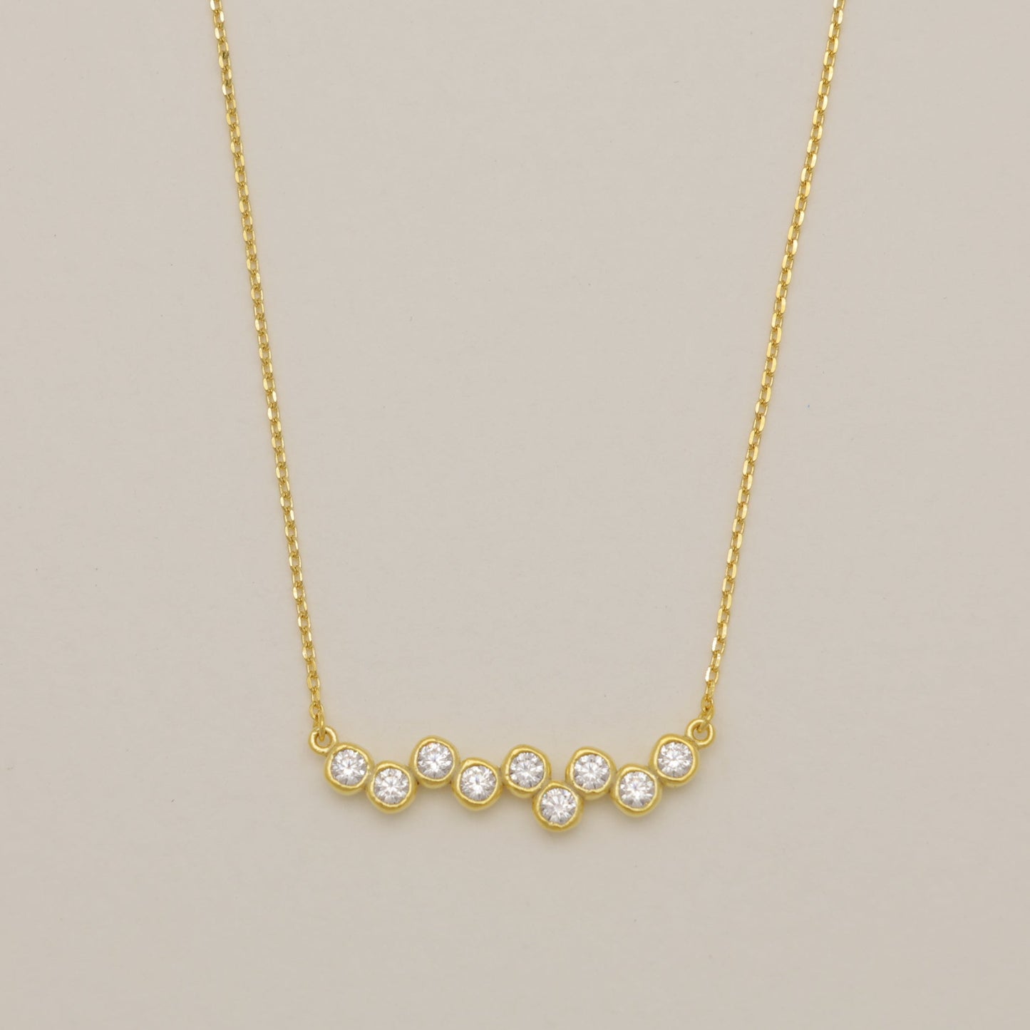 Emira Bar Necklace in Gold Vermeil by MOA - view 1