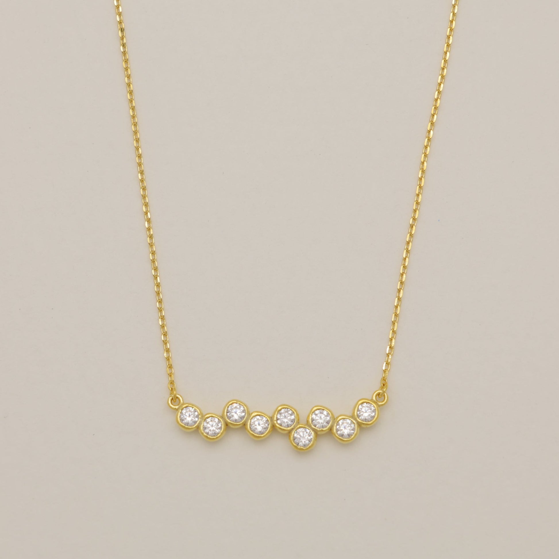 Emira Bar Necklace in Gold Vermeil by MOA - view 1