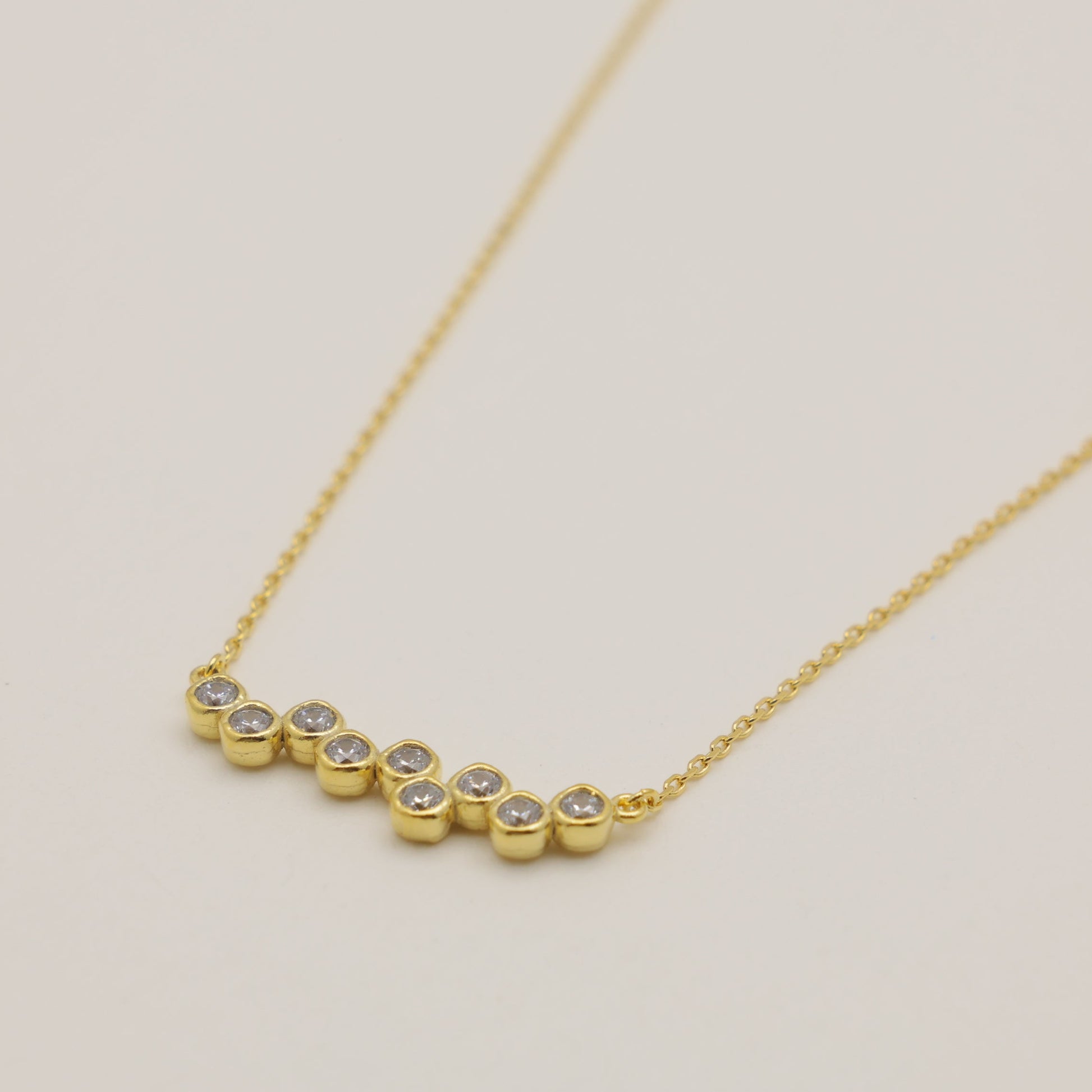 Emira Bar Necklace in Gold Vermeil by MOA - view 2