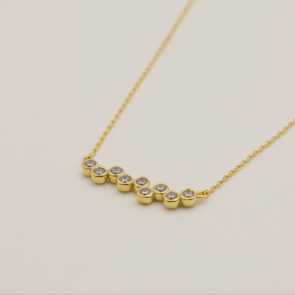 Emira Bar Necklace in Gold Vermeil by MOA - view 2