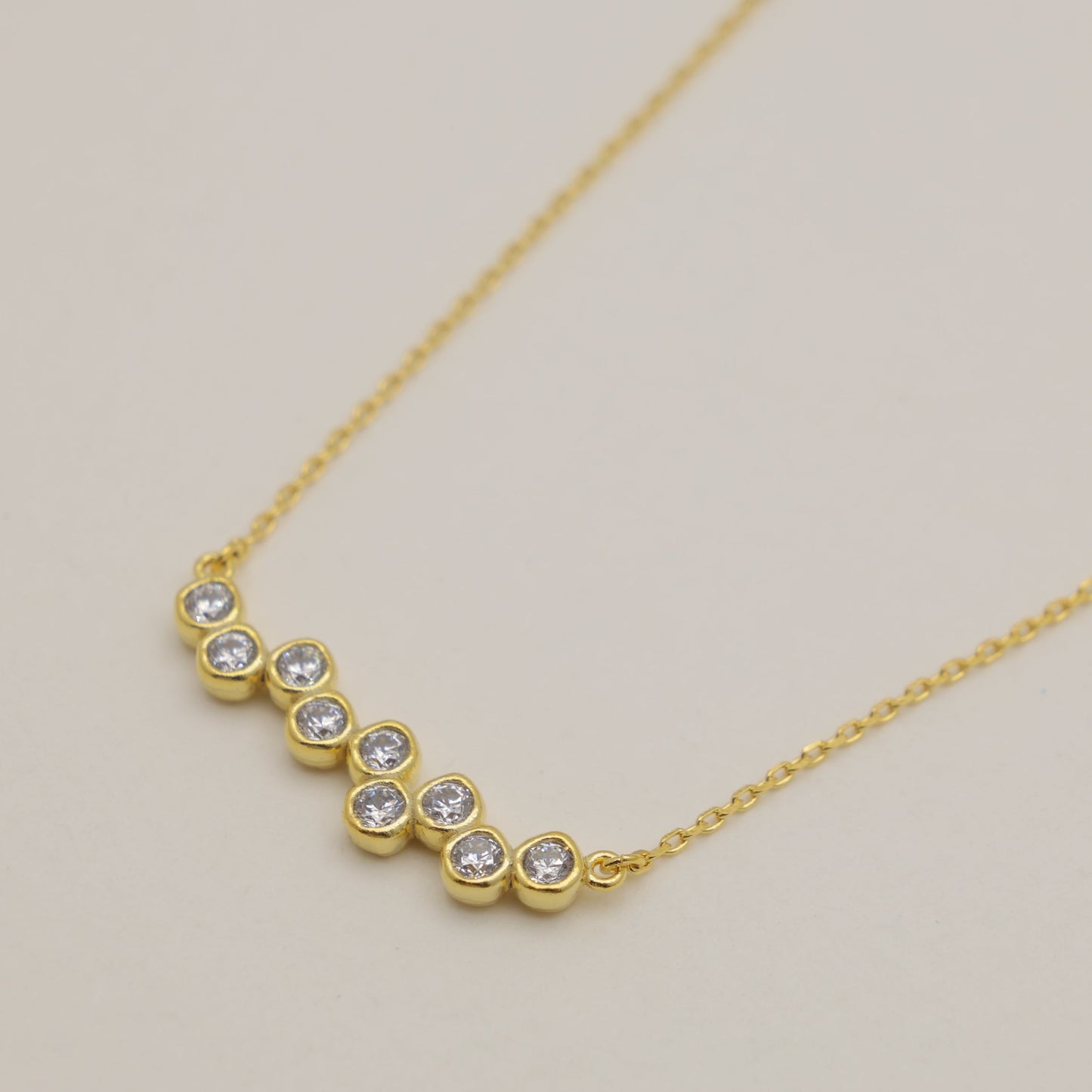 Emira Bar Necklace in Gold Vermeil by MOA - view 3