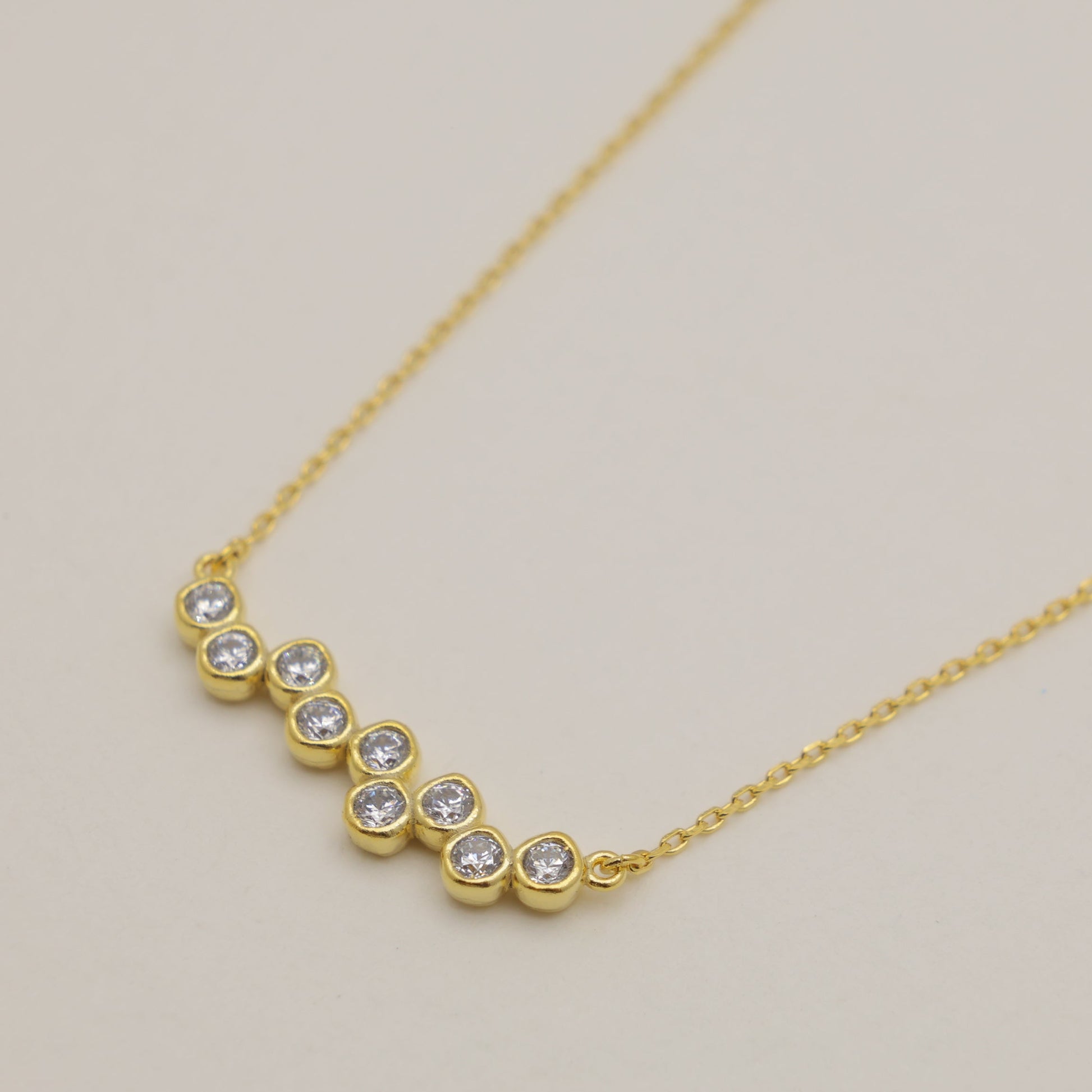 Emira Bar Necklace in Gold Vermeil by MOA - view 3
