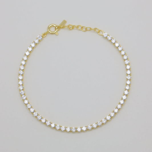 Esmee Tennis Bracelet in Gold Vermeil by MOA - view 1