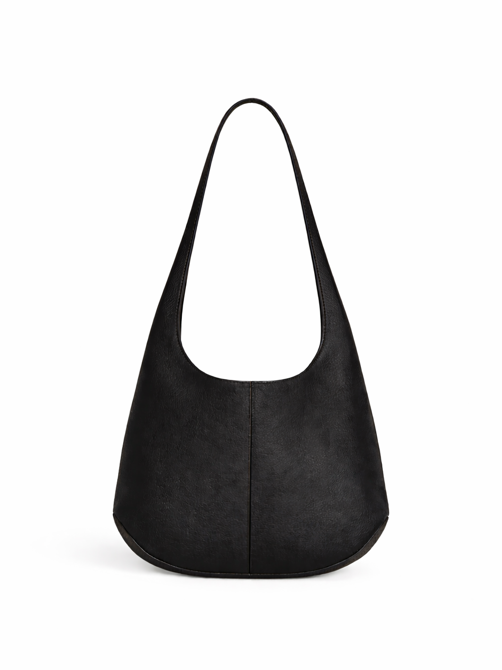 Evara Leather Scoop Bag Black by MOA - view 1