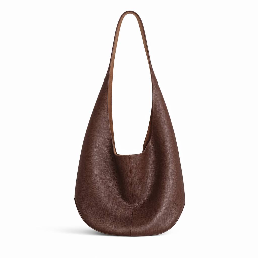Evara Leather Scoop Bag Ebony by MOA - view 1