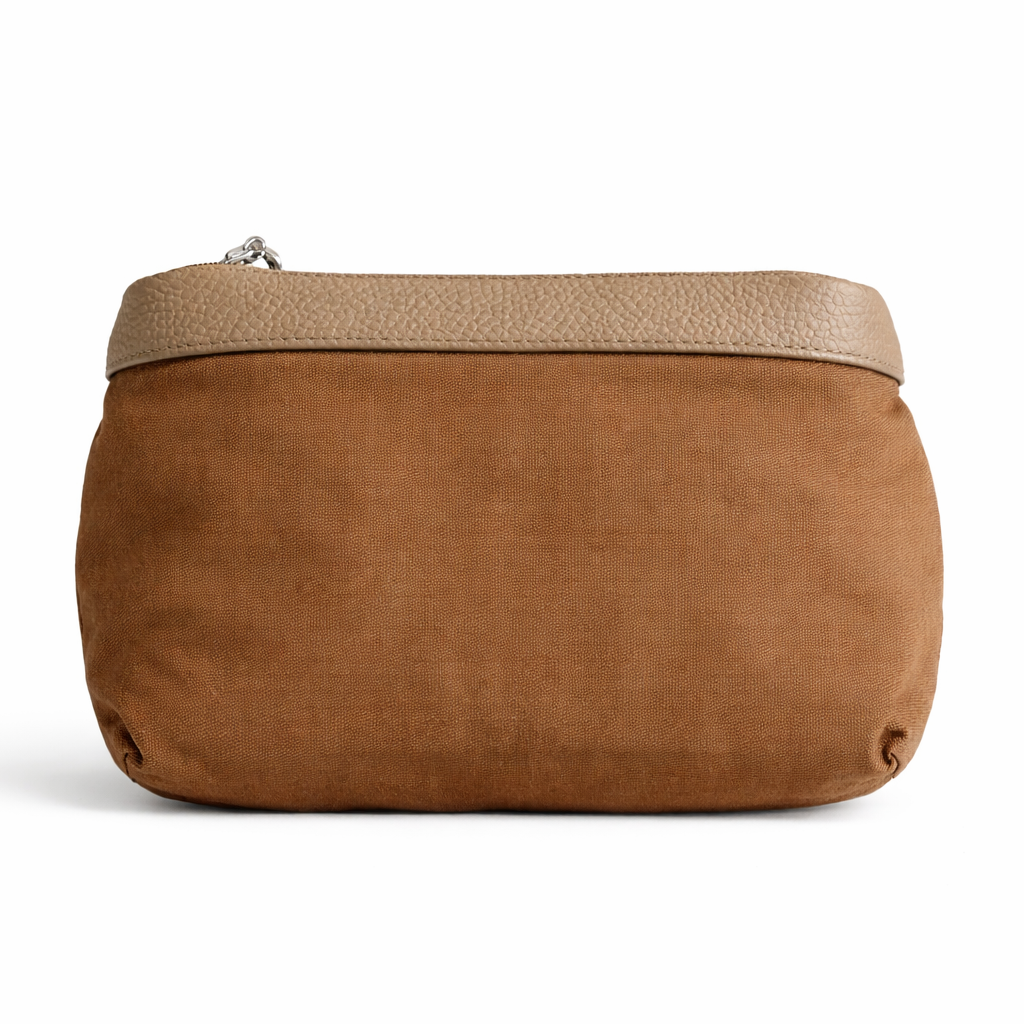 Evara Leather Scoop Bag Khaki by MOA - view 2
