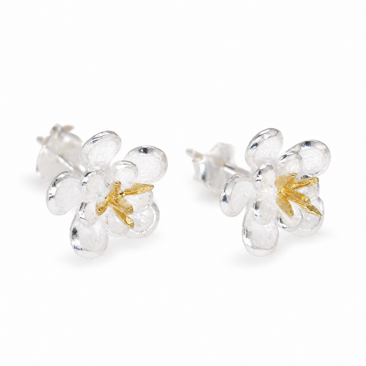 Évarine Blossom Stud Earrings in 18K Gold over 925 Silver by MOA - view 1