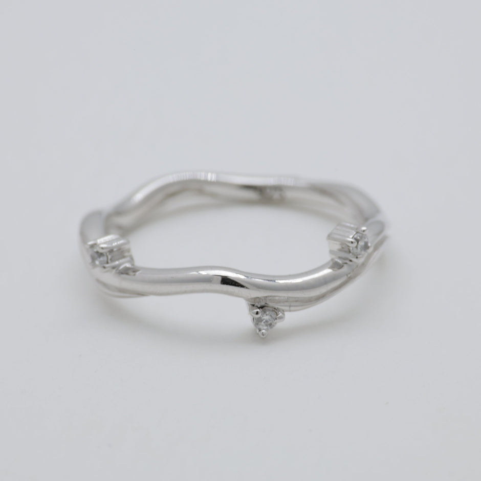 Evelyne Wave Ring in 925 Sterling Silver by MOA - view 2