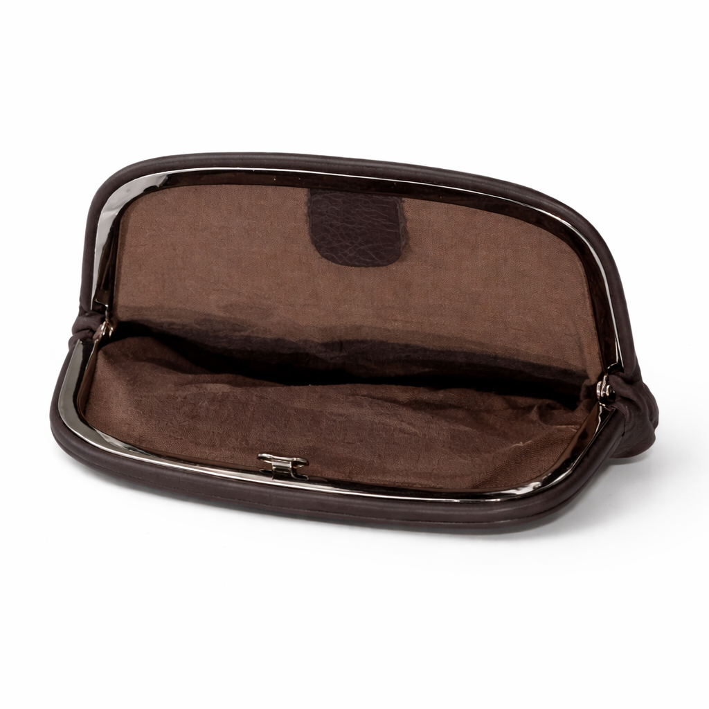 Evrard Leather Frame Coin Pouch Ebony by MOA - view 3