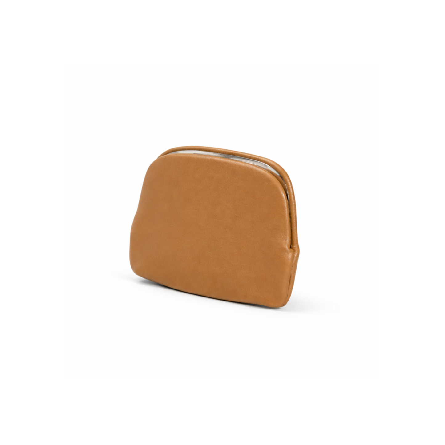 Évrard Leather Frame Coin Pouch in Golden Brown hover