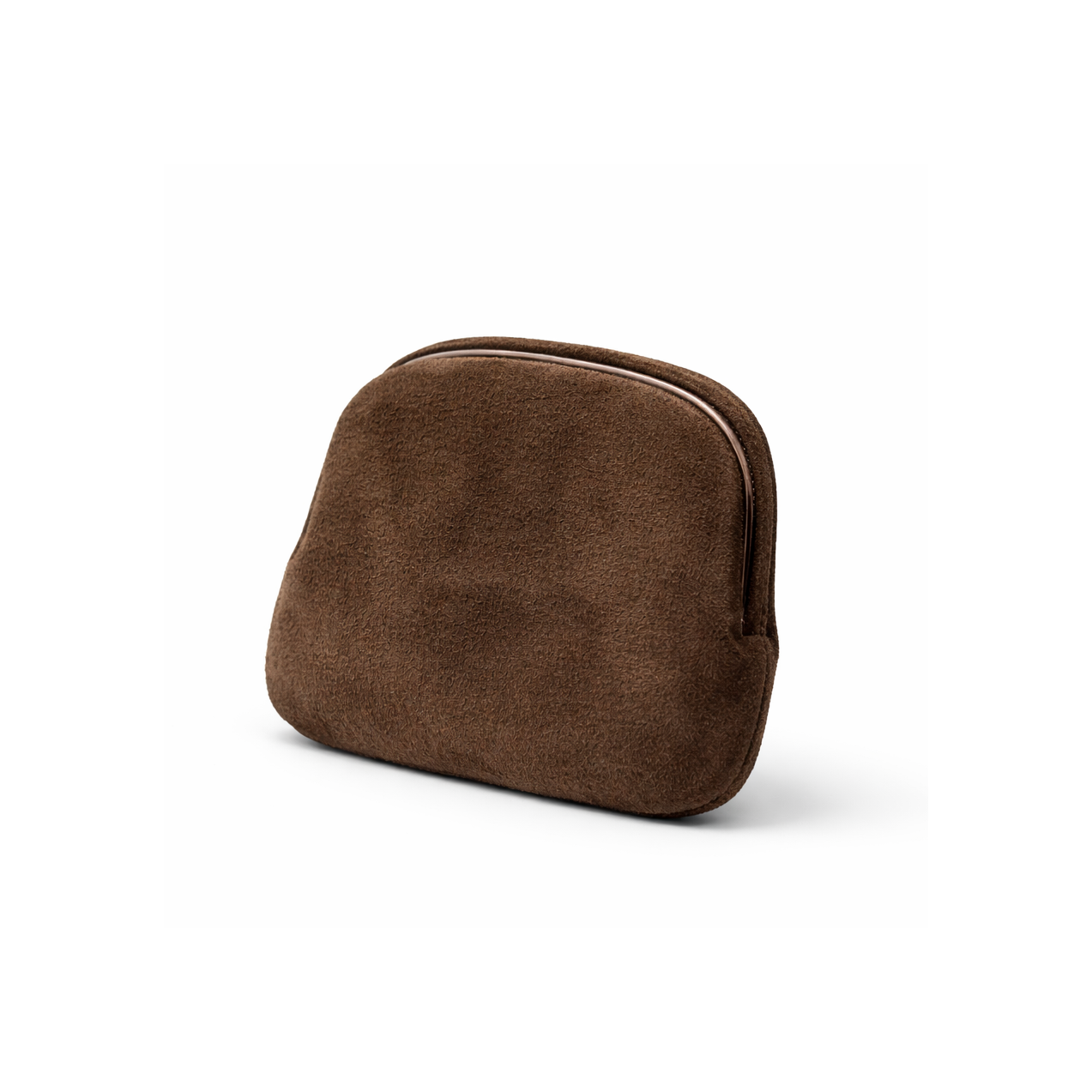 Évrard Suede Frame Coin Pouch in Coffee hover