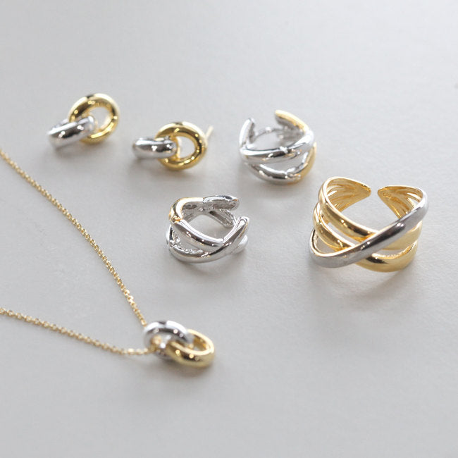 EZRA Gold Earrings by MOA - view 3