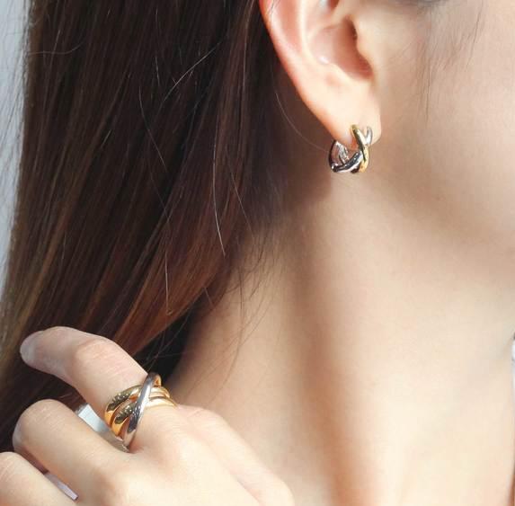 EZRA Gold Earrings by MOA - view 4