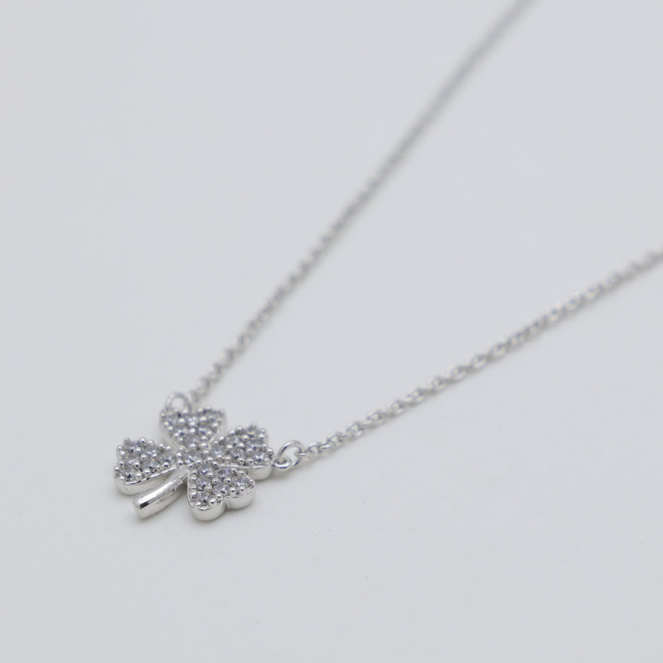 Fleurine Clover Necklace in 925 Sterling Silver by MOA - view 2