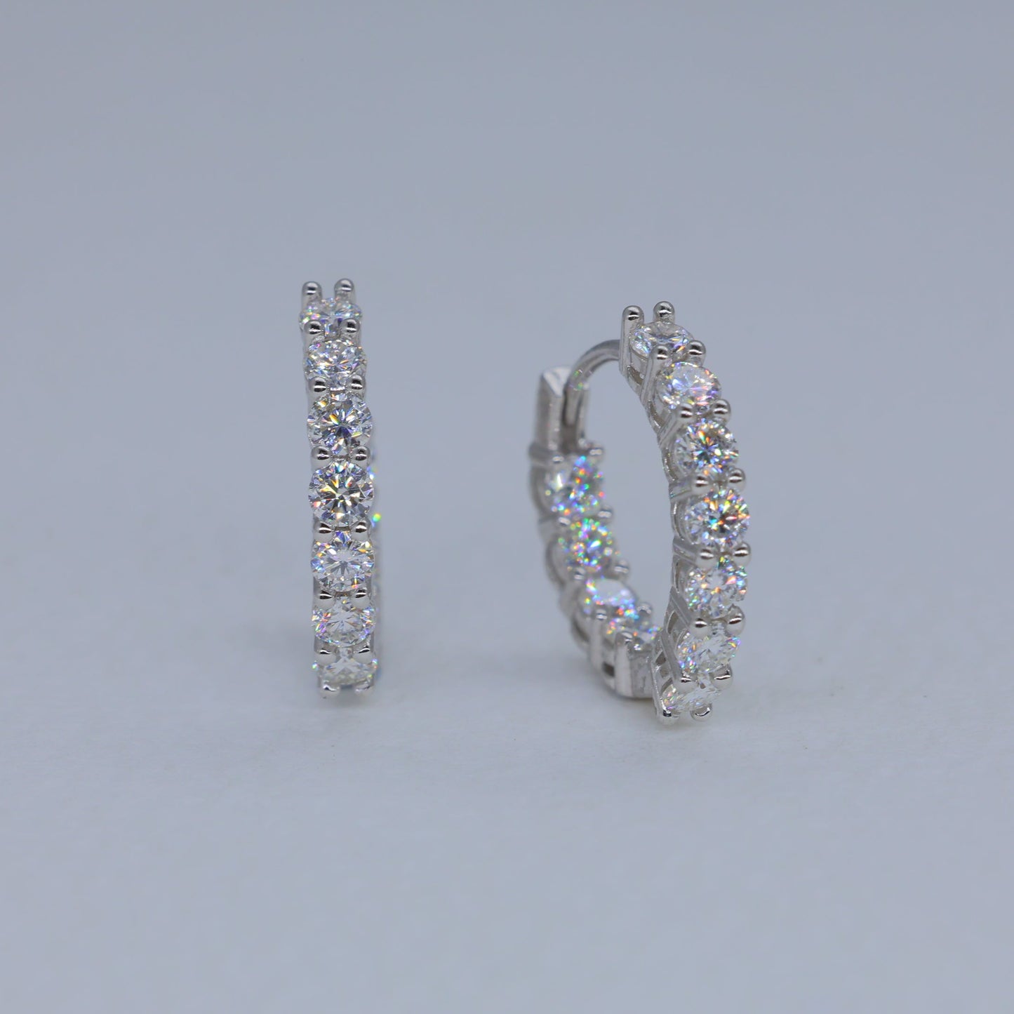Isene Huggie Earrings in 925 Sterling Silver by MOA - view 1