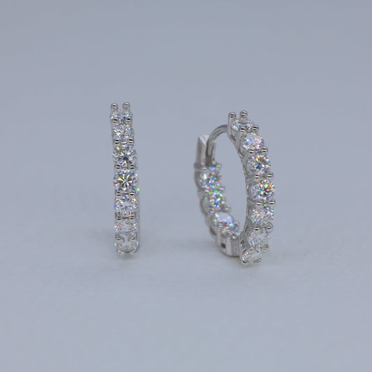 Isene Huggie Earrings in 925 Sterling Silver by MOA - view 1