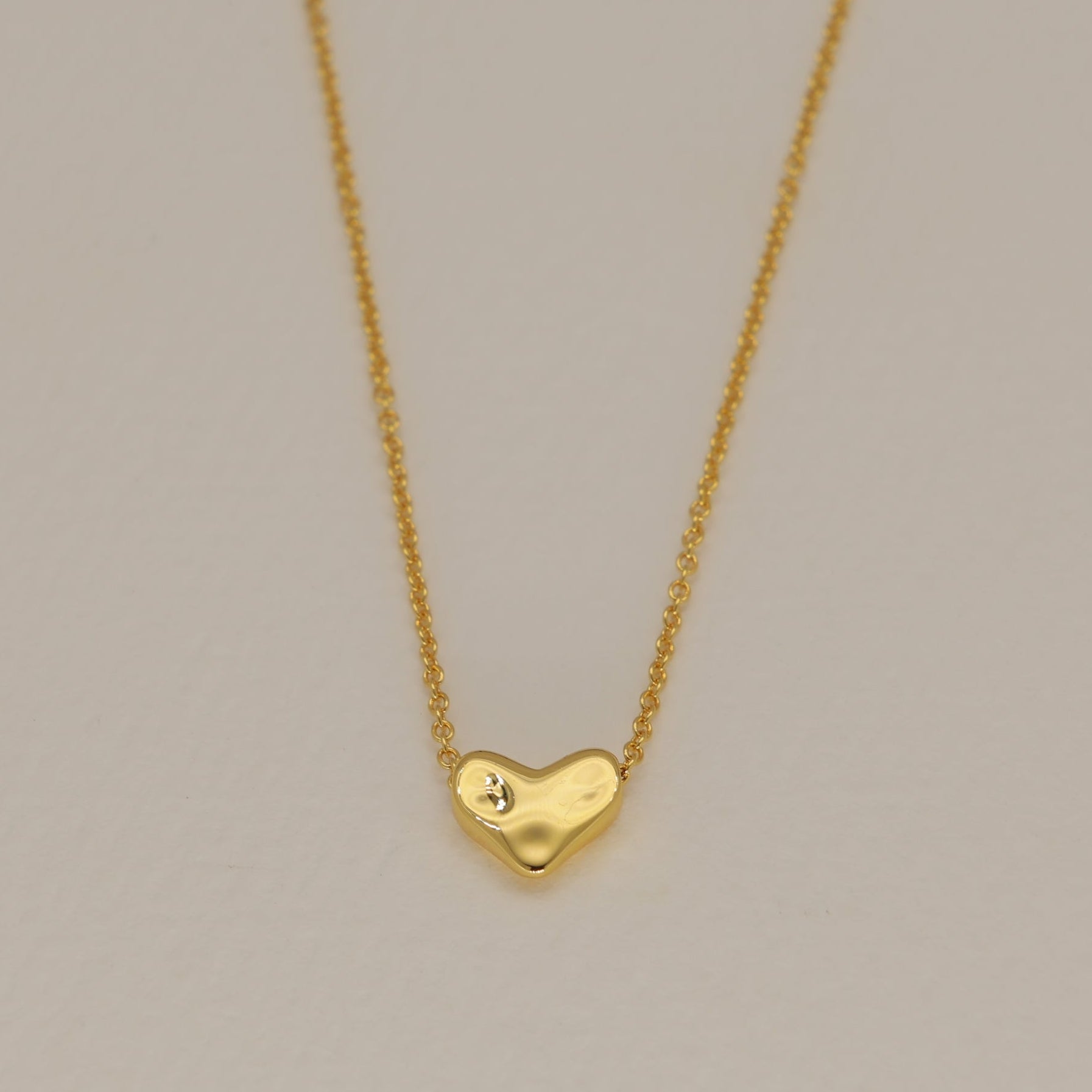 Leonie Petite Heart Necklace in 24K Gold Over 925 Silver by MOA - view 1