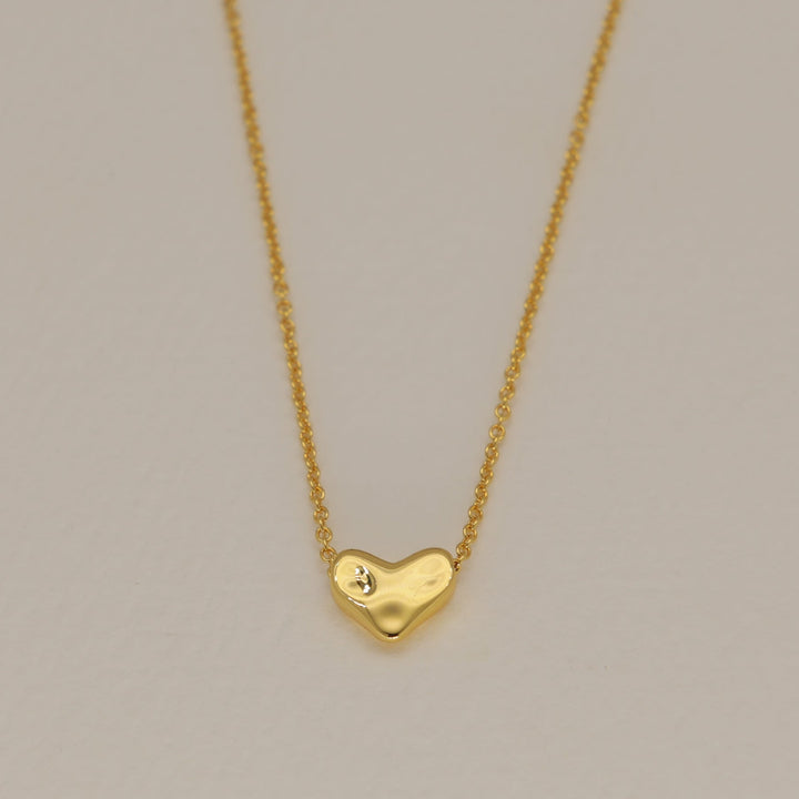 Leonie Petite Heart Necklace in 24K Gold Over 925 Silver by MOA - view 1