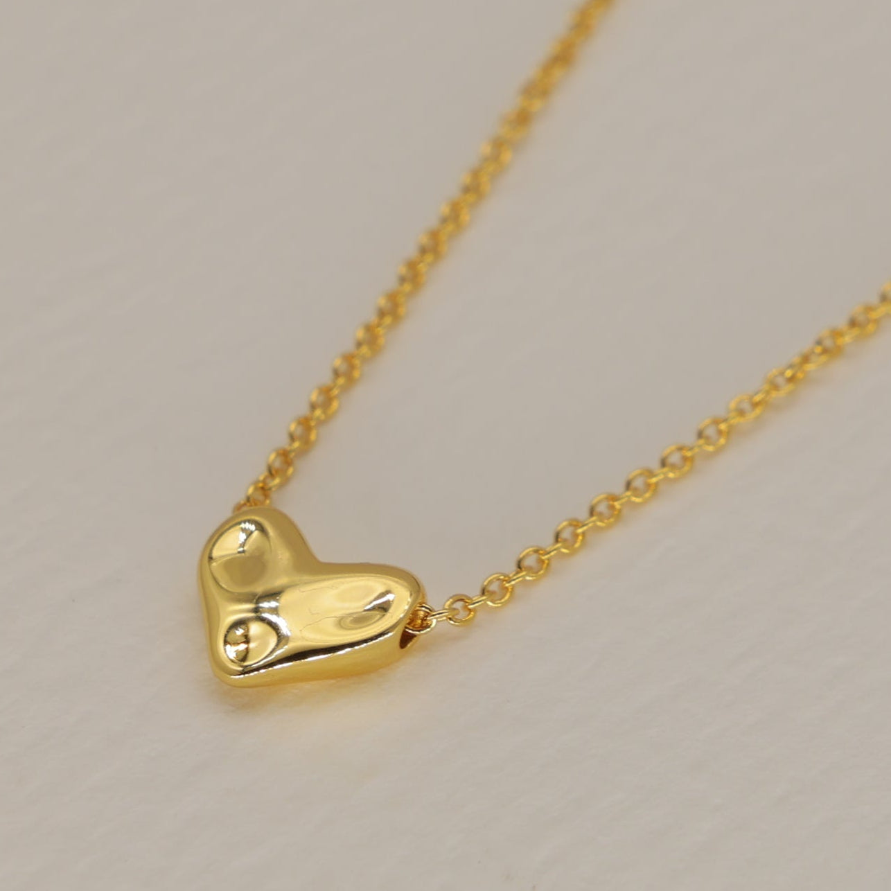 Leonie Petite Heart Necklace in 24K Gold Over 925 Silver by MOA - view 2