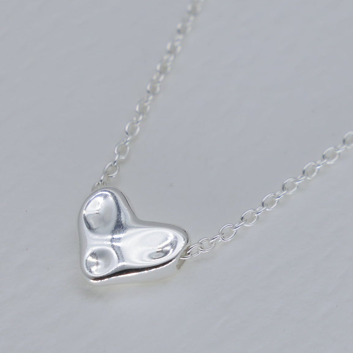 Leonie Petite Heart Necklace in 925 Sterling Silver by MOA - view 2