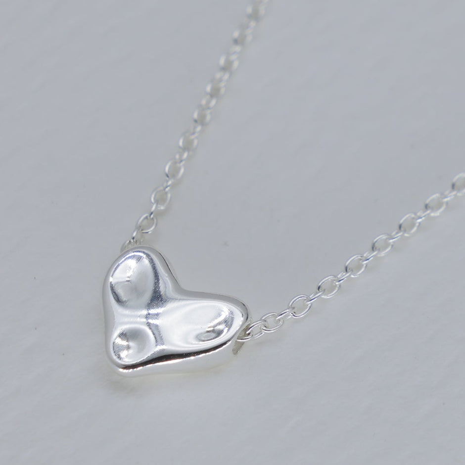 Leonie Petite Heart Necklace in 925 Sterling Silver by MOA - view 2