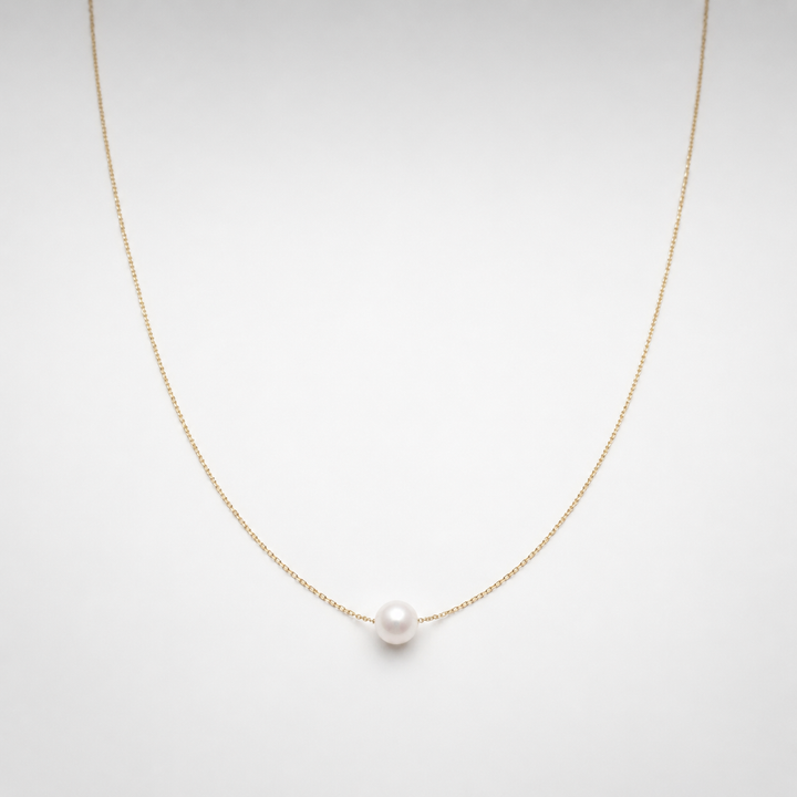 Lidia Akoya Pearl Necklace in 9K Gold by MOA - view 1