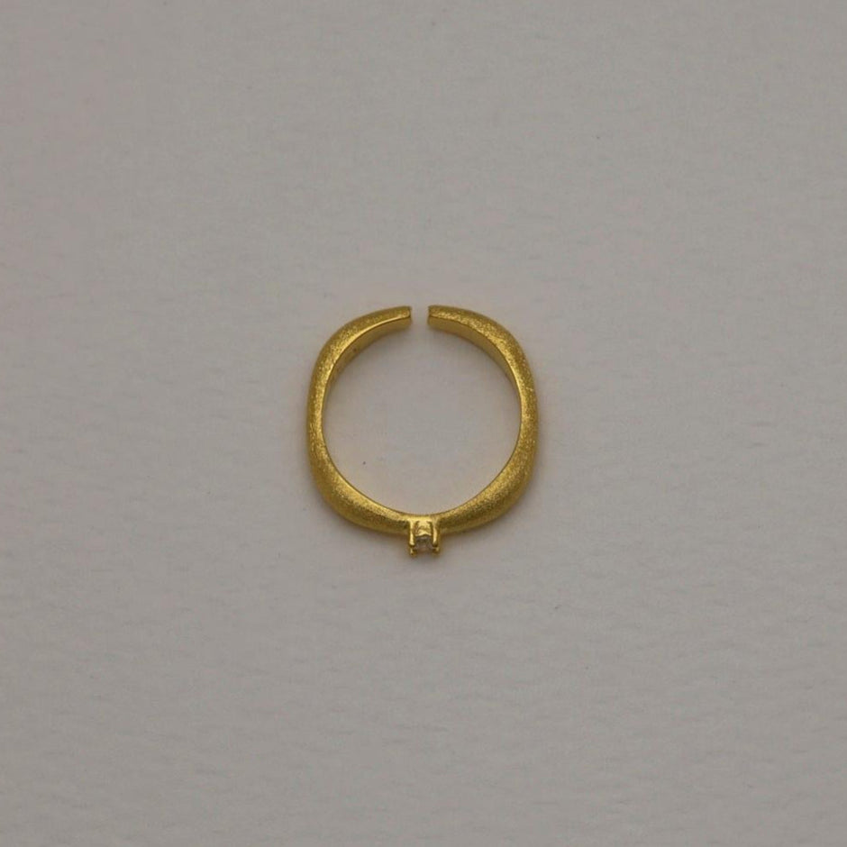 Lina Matte Ring Gold Vermeil by MOA - view 2