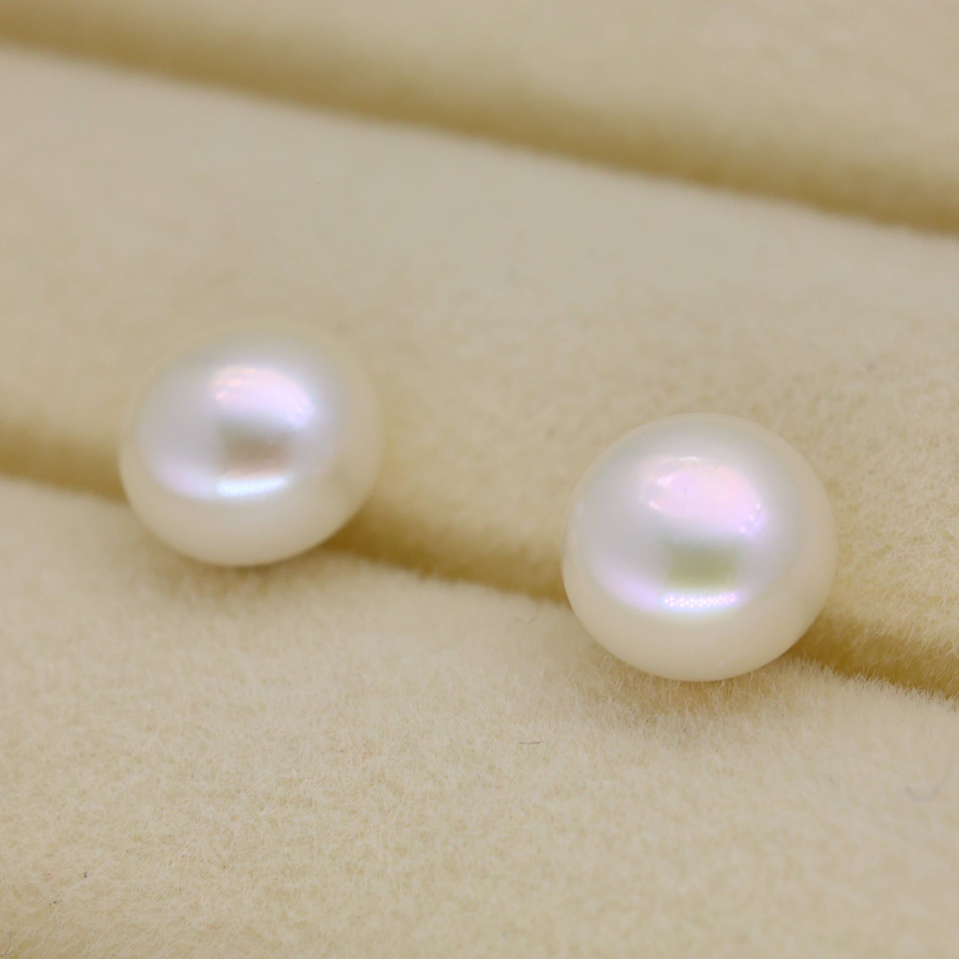 Liora Classic Pearl Stud Earrings in 925 Sterling Silver by MOA - view 2
