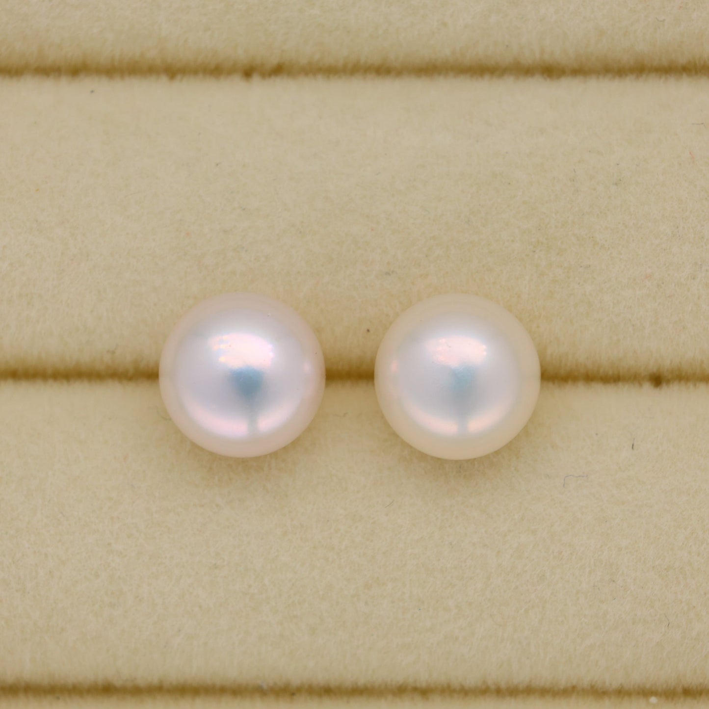 Liora Grande Pearl Stud Earrings in 925 Sterling Silver by MOA - view 1
