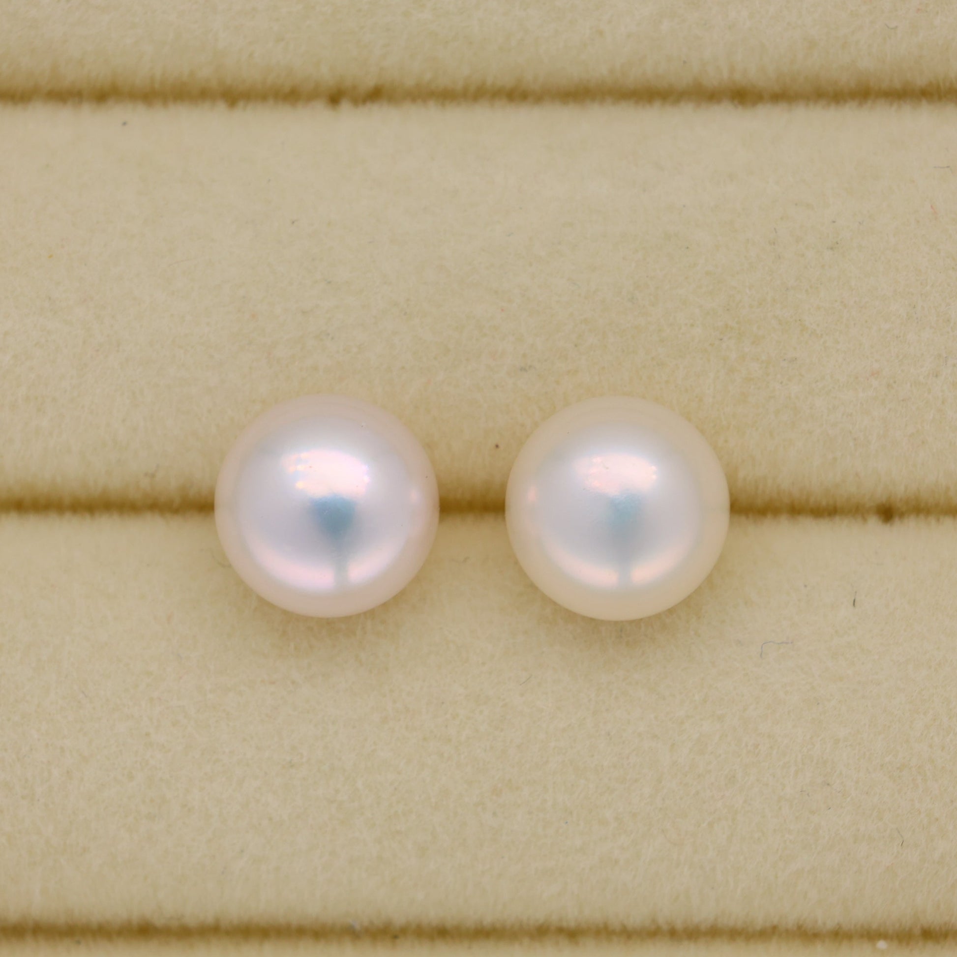 Liora Grande Pearl Stud Earrings in 925 Sterling Silver by MOA - view 1
