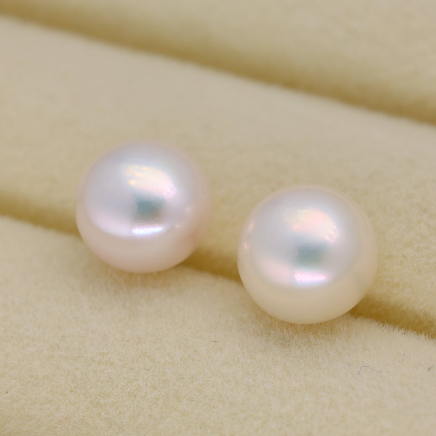 Liora Grande Pearl Stud Earrings in 925 Sterling Silver by MOA - view 2