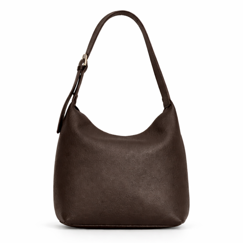 Liora Leather Shoulder Bag in Coffee