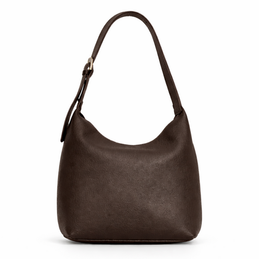 Liora Leather Shoulder Bag in Coffee