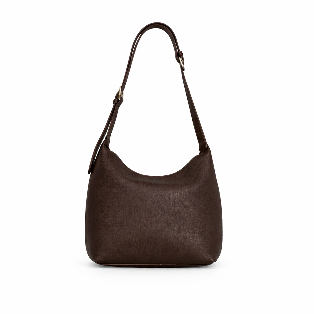 Liora Leather Shoulder Bag Coffee by MOA - view 2