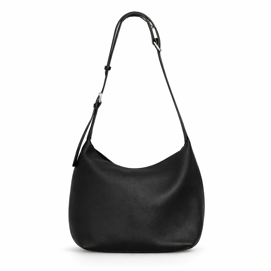 Liora Leather Shoulder Bag in Black by MOA - view 2