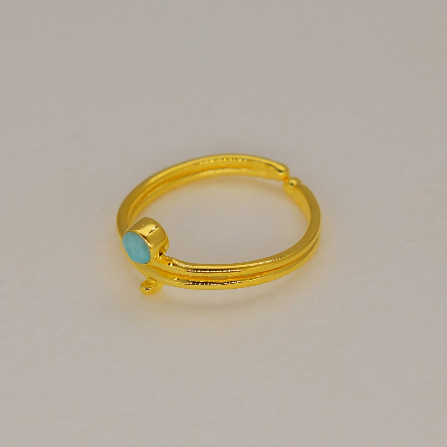 Liorae Amazonite Wrap Ring in Gold Vermeil by MOA - view 2