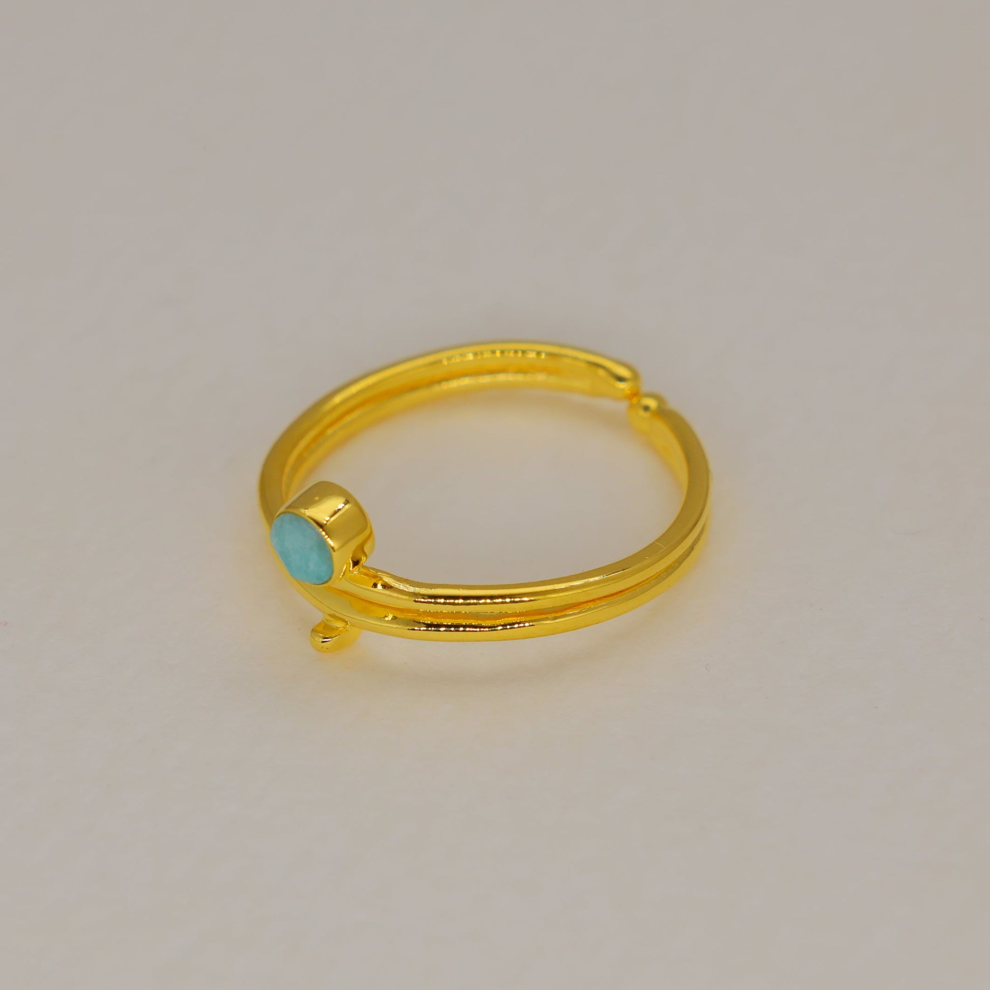 Liorae Amazonite Wrap Ring in Gold Vermeil by MOA - view 2