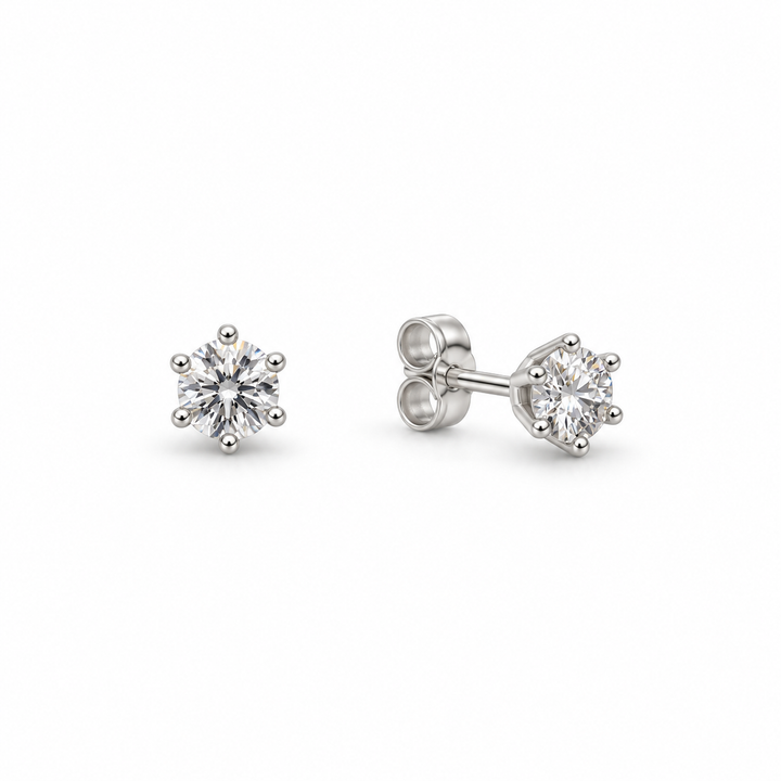 Loane 3mm Moissanite Stud Earrings in 925 Sterling Silver