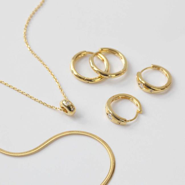 LUCIE Gold Necklace by MOA - view 3