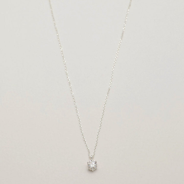 Lucille Grand Solitaire Necklace 925 Sterling Silver by MOA - view 1