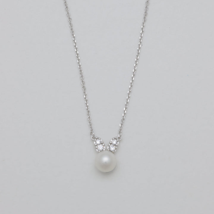 Lucine Pearl Necklace 925 Sterling Silver by MOA - view 1