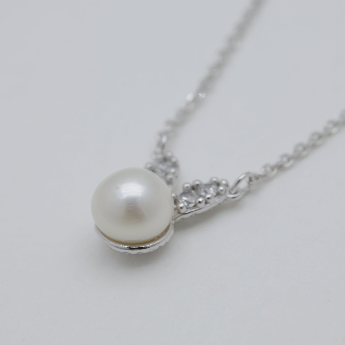 Lucine Pearl Necklace 925 Sterling Silver by MOA - view 2