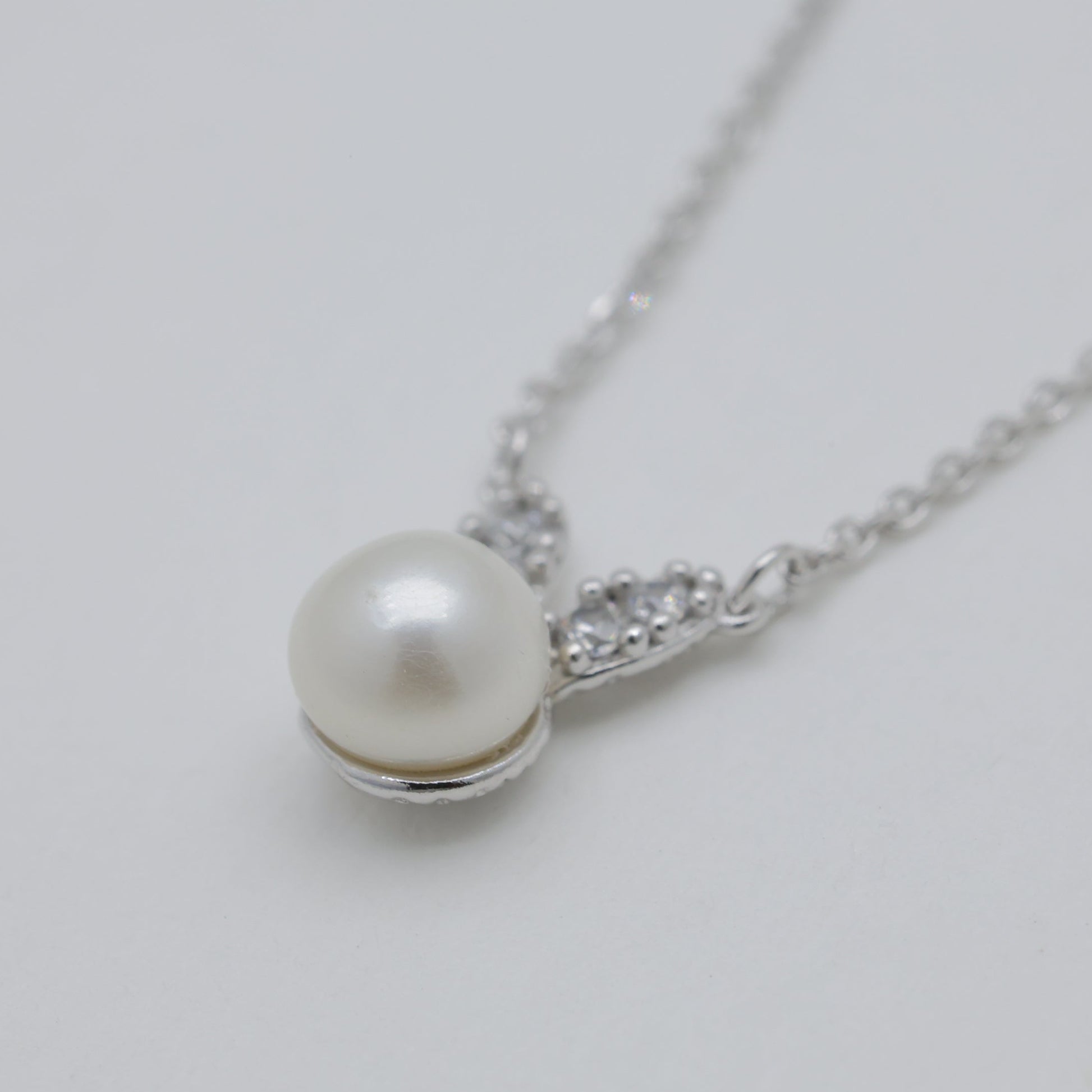 Lucine Pearl Necklace 925 Sterling Silver by MOA - view 2