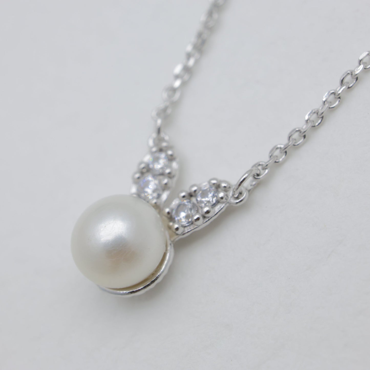 Lucine Pearl Necklace 925 Sterling Silver by MOA - view 3