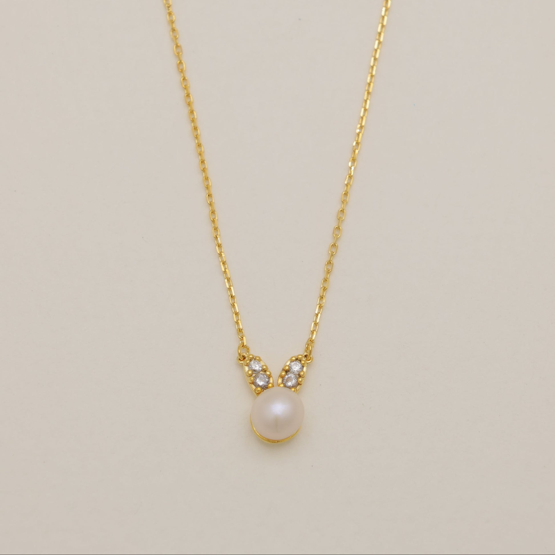 Lucine Pearl Necklace Gold Vermeil by MOA - view 1