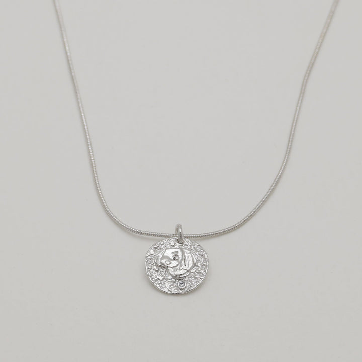 Maelis Coin Necklace 925 Sterling Silver by MOA - view 1