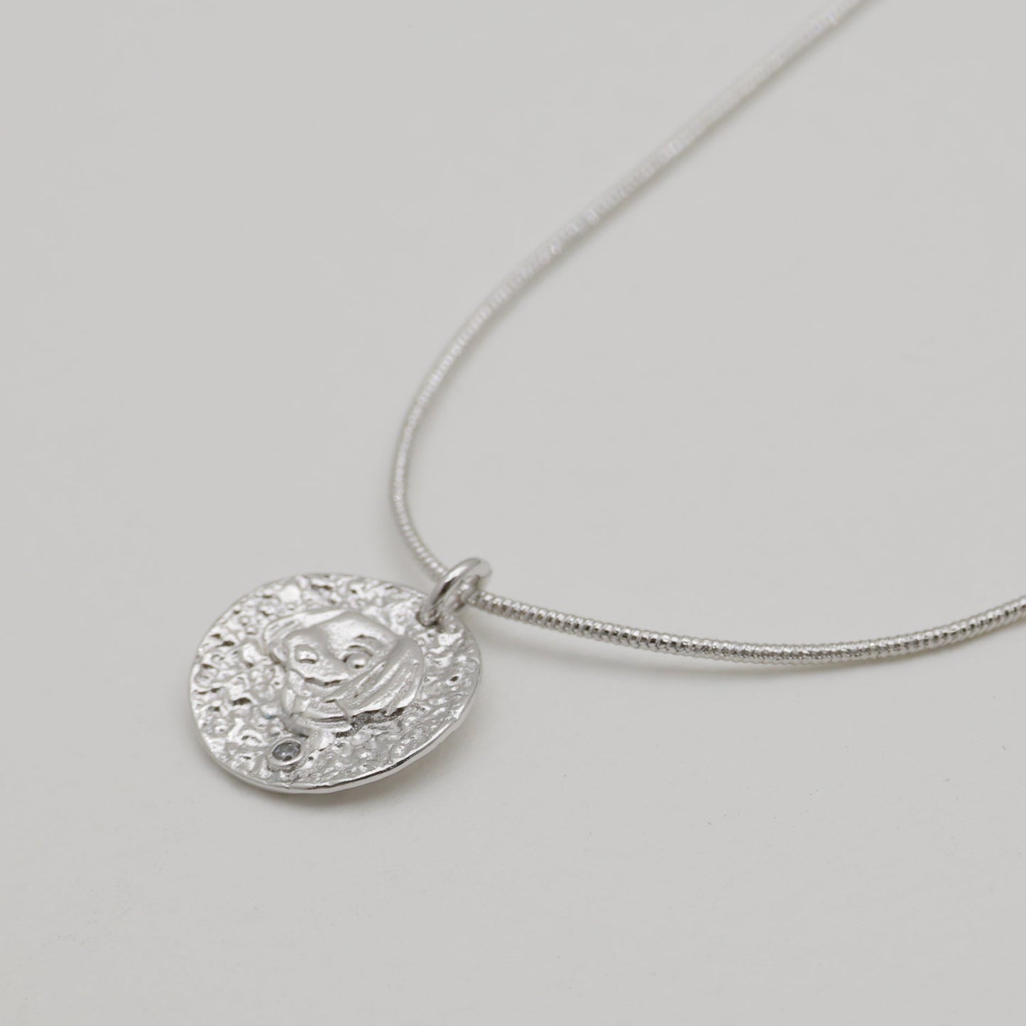Maelis Coin Necklace 925 Sterling Silver by MOA - view 2