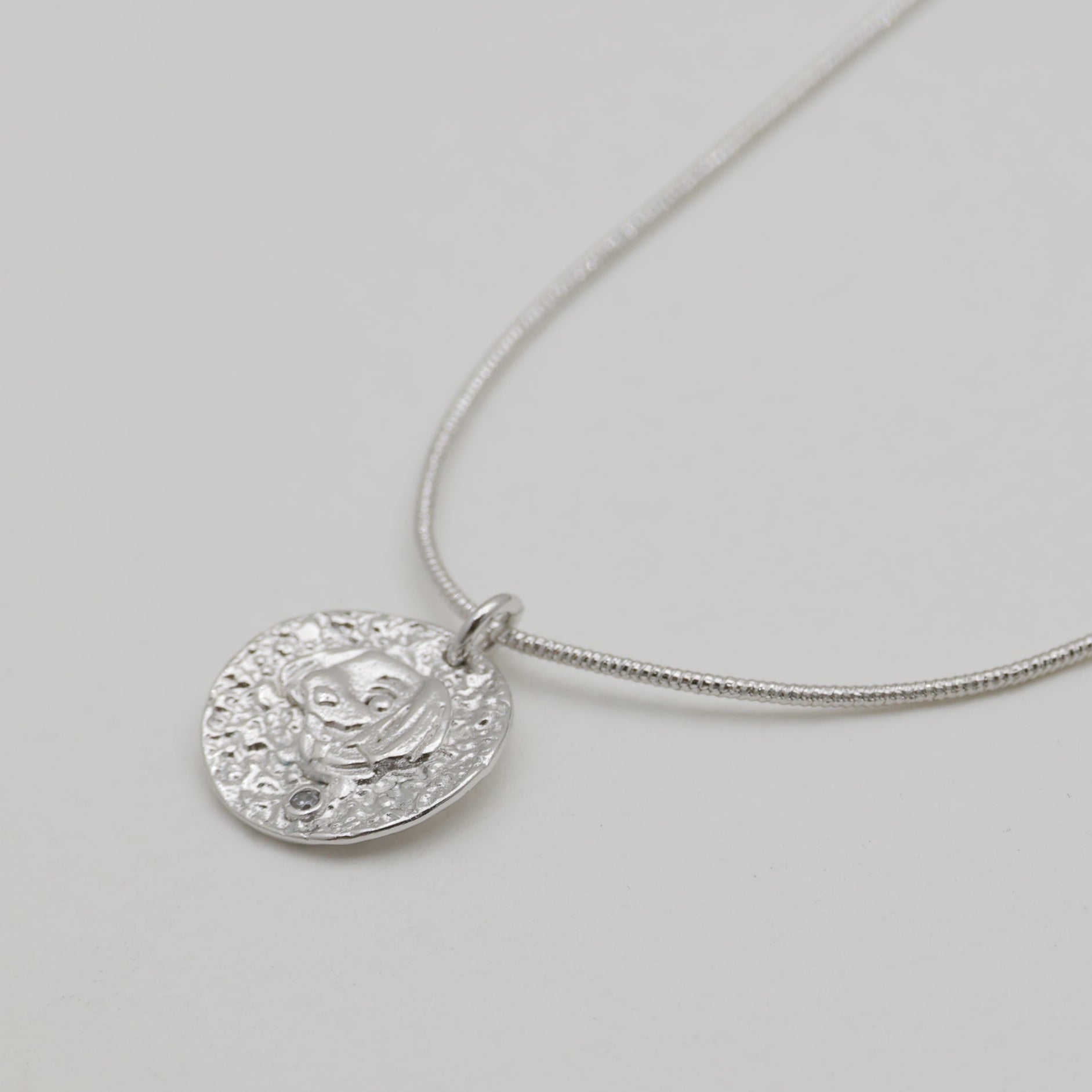 Maelis Coin Necklace 925 Sterling Silver by MOA - view 2