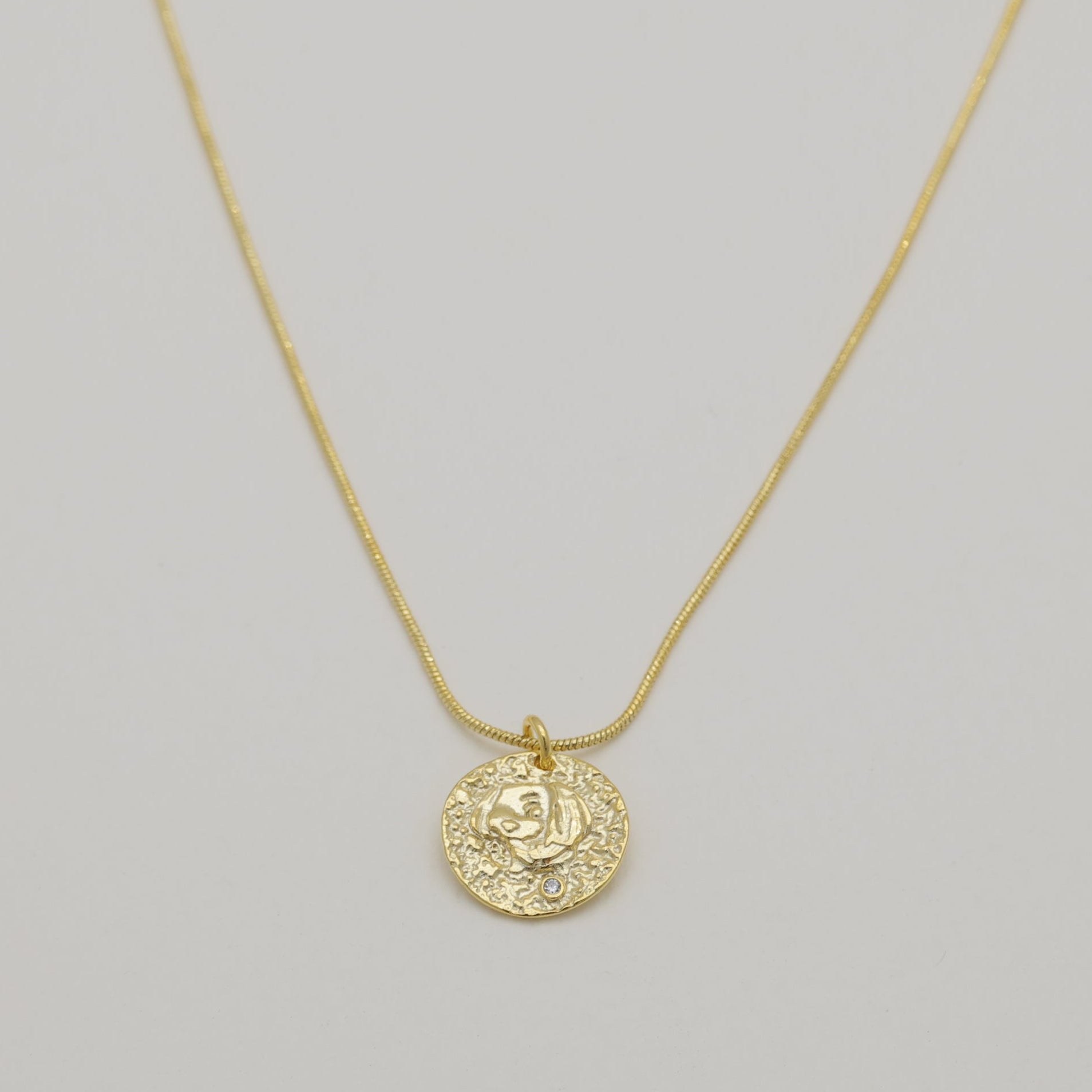 Maelis Coin Necklace Gold Vermeil by MOA - view 1