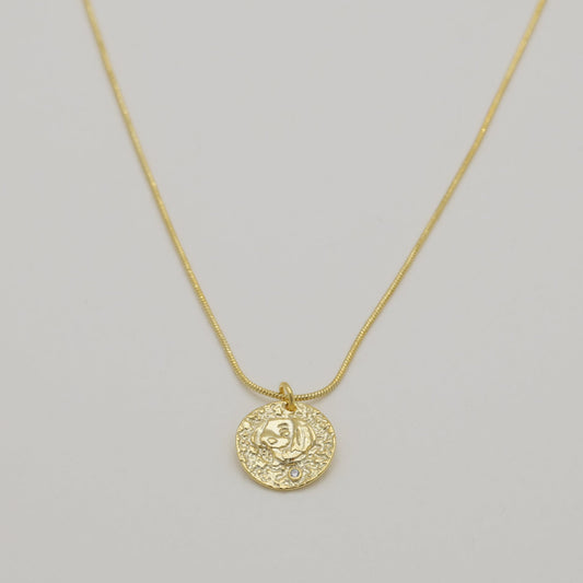 Maelis Coin Necklace Gold Vermeil by MOA - view 1